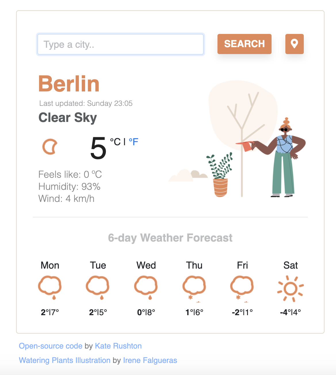 Image of a weather app