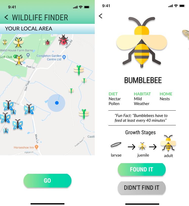 Screens of Wild Spy app